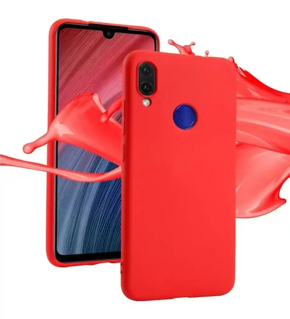 Estuche Para Xiaomi Redmi Note 7 Silicone Case En Rojo