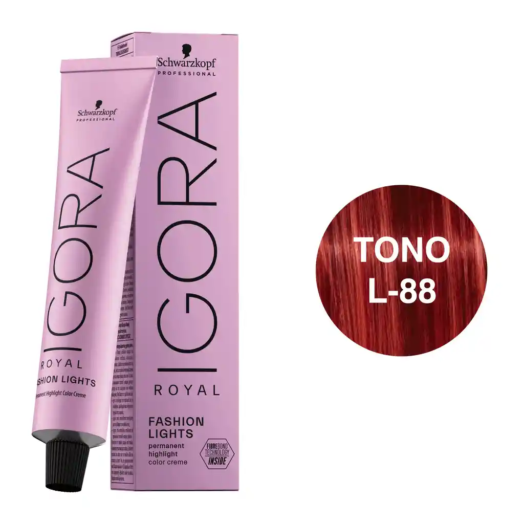 Igora Royal Fashion Lights Tono L-88 Rojo Intenso 60ml