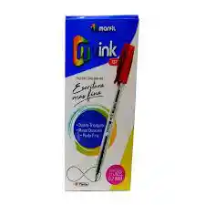 Boligrafo Rojo Mink Gel Marfil