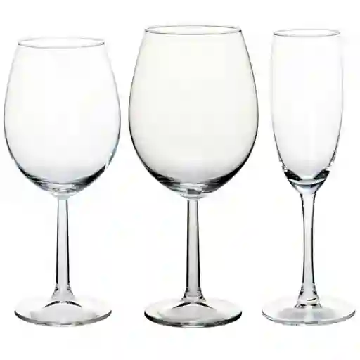 Copa Glass Collection Setx18 Vino Tinto Blanco Champagne 580ml 430ml 180ml En Vidrio