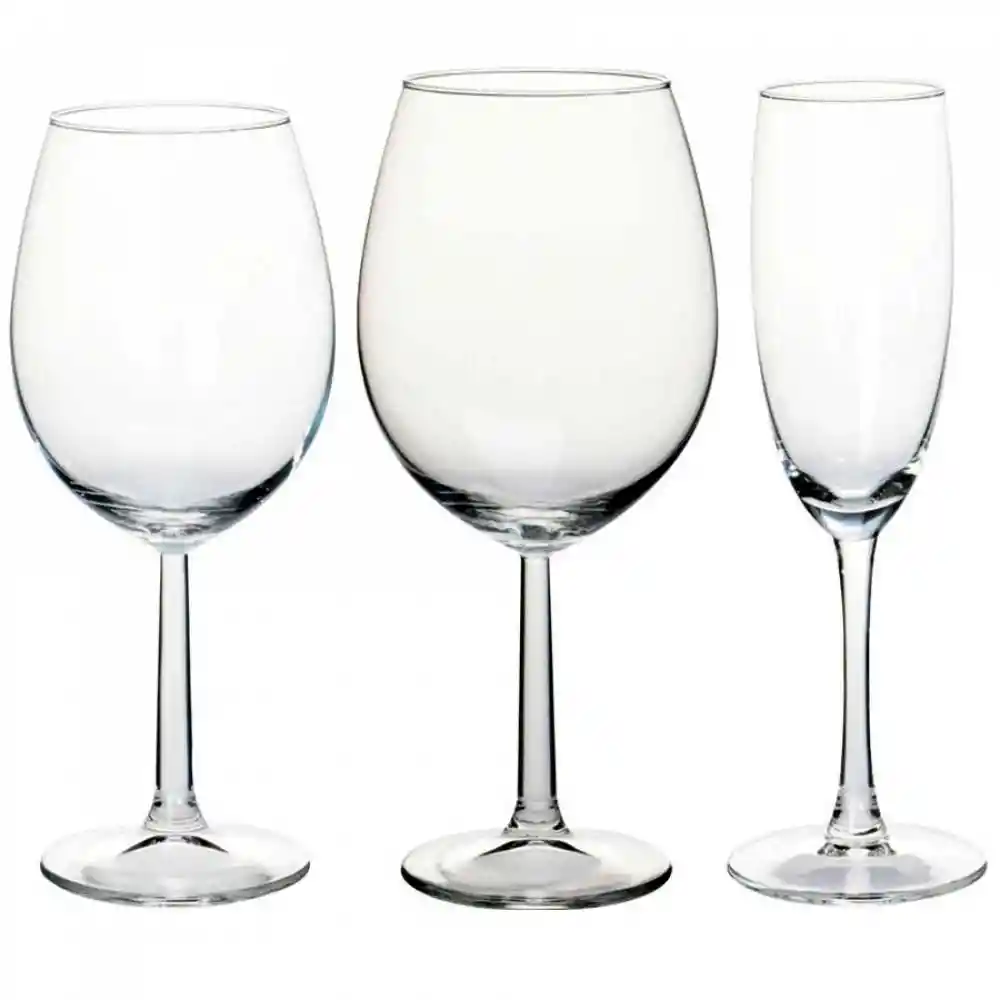 Copa Glass Collection Setx18 Vino Tinto Blanco Champagne 580ml 430ml 180ml En Vidrio