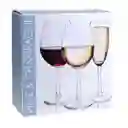 Copa Glass Collection Setx18 Vino Tinto Blanco Champagne 580ml 430ml 180ml En Vidrio