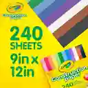 Crayola Papel Bond De Colores X12 Resma 240 Hojas Carta A4 Manualidades Construcción