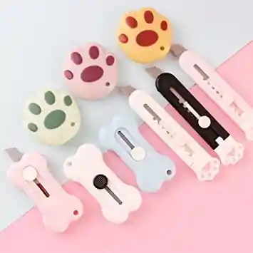 Bisturí Cutter Huella De Gato Kawaii