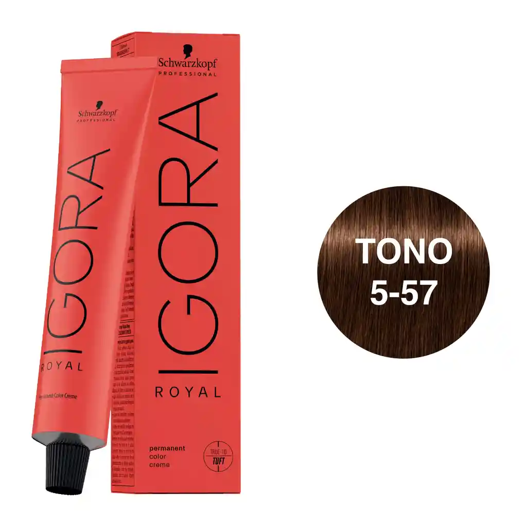 Igora Royal Tono 5-57 Castaño Claro Dorado Cobrizo 60ml