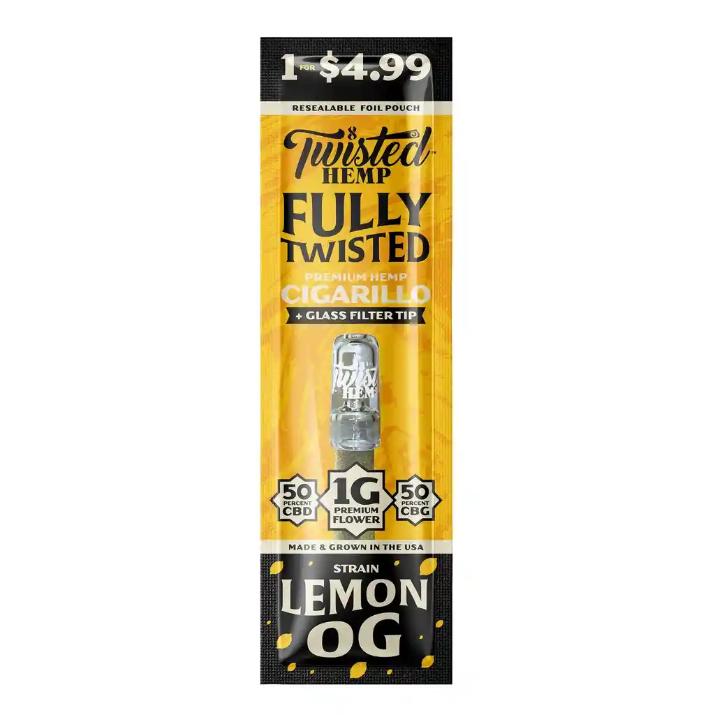 Cigarrillo Twisted Hemp Cbd+cbg (lemon Og)