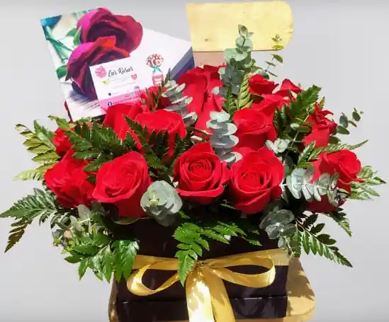 Caja Floral De Rosas