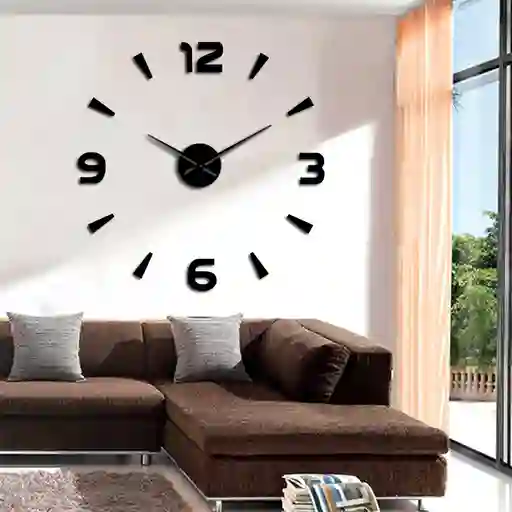 Reloj Pared 90 X 90 Cm Diseño Pegatina 3d Elegante