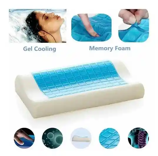 Almohada Memory Foam Con Gel Mantiene Frio