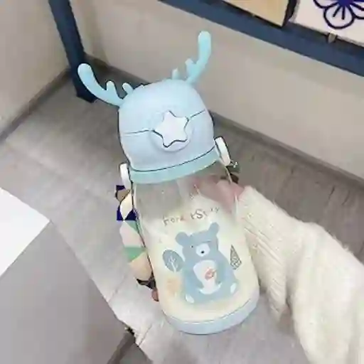 Botella Para Agua Jugo Botilito Infantil Termo Niño Niña Azul