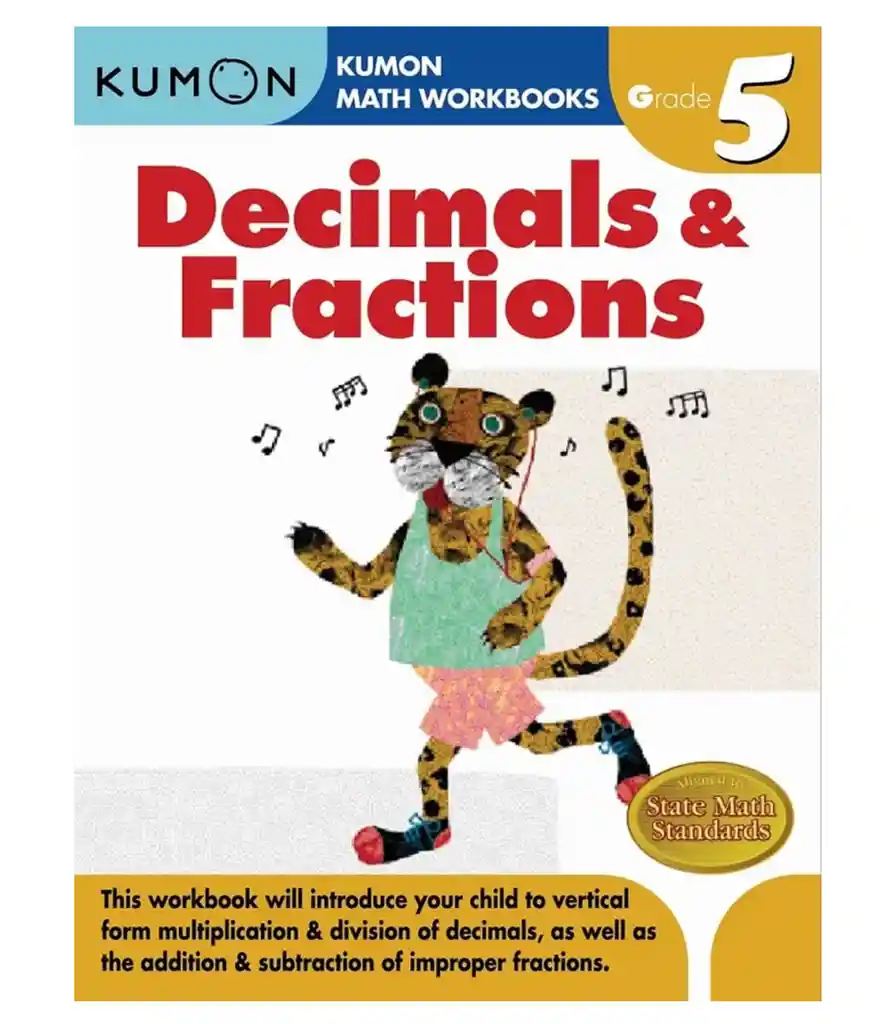 Libro Kumon Decimales Y Fracciones Quinto Grado En Ingles