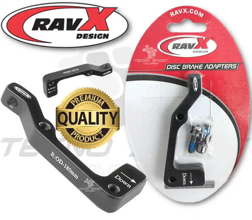Adaptador Freno Disco Bicicleta Ravx 180mm Shimano Trasero