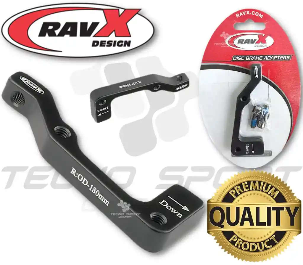 Adaptador Freno Disco Bicicleta Ravx 180mm Shimano Trasero