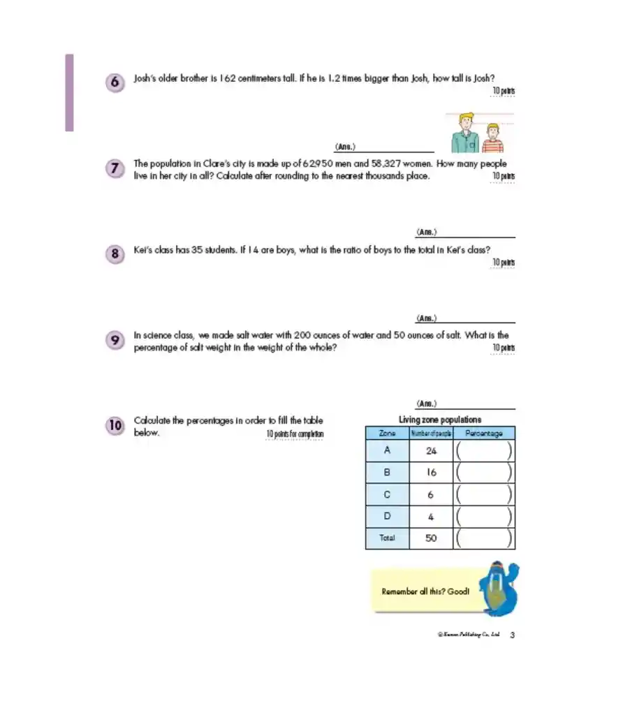 Libro Kumon Problemas Verbales Sexto Grado En Ingles Niños