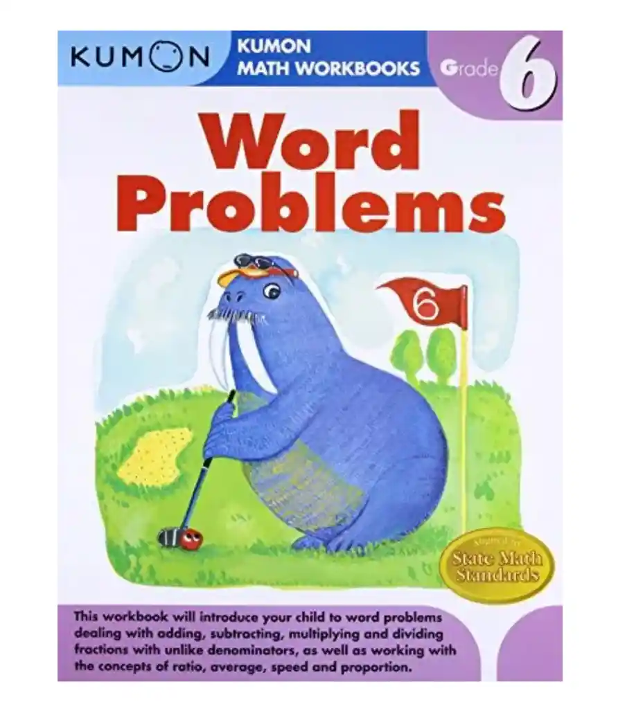 Libro Kumon Problemas Verbales Sexto Grado En Ingles Niños