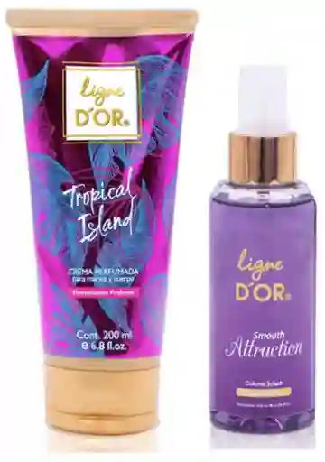 Ligne D’or Kit Splash Y Crema Perfumada Morado