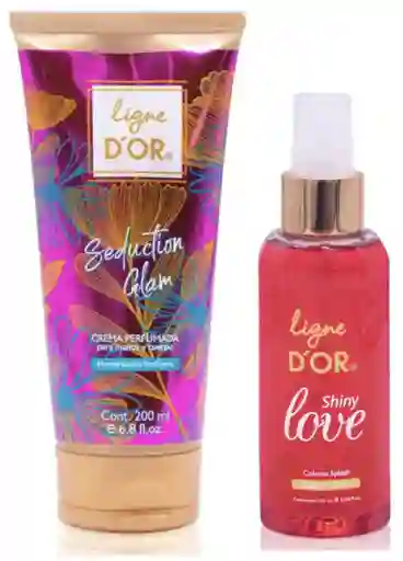 Ligne D’or Kit Splash Y Crema Perfumada Rosa