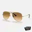  Ray-Ban 3025 001/51 Aviador Marco Dorado Lente Cafe Gafas De Sol 