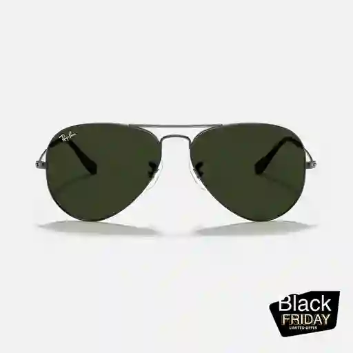  Ray-Ban 3025 Aviador W0879 Marco Gun Metal Lente Verde Gafas De Sol 