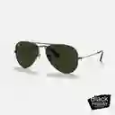  Ray-Ban 3025 Aviador W0879 Marco Gun Metal Lente Verde Gafas De Sol 