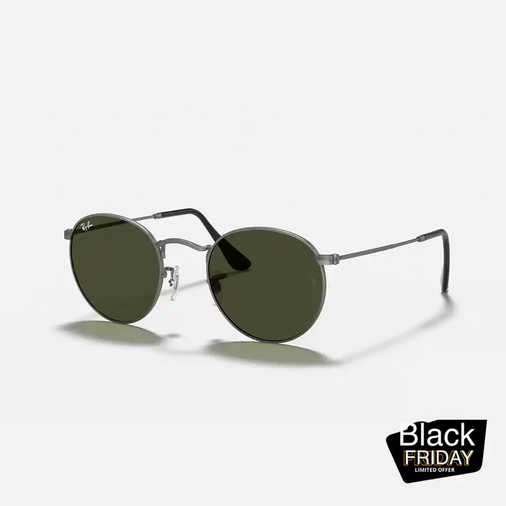 Ray-ban 3447 029 Round Metal Marco Gris Lente Verde Ray Ban Ray-ban Gafas De Sol