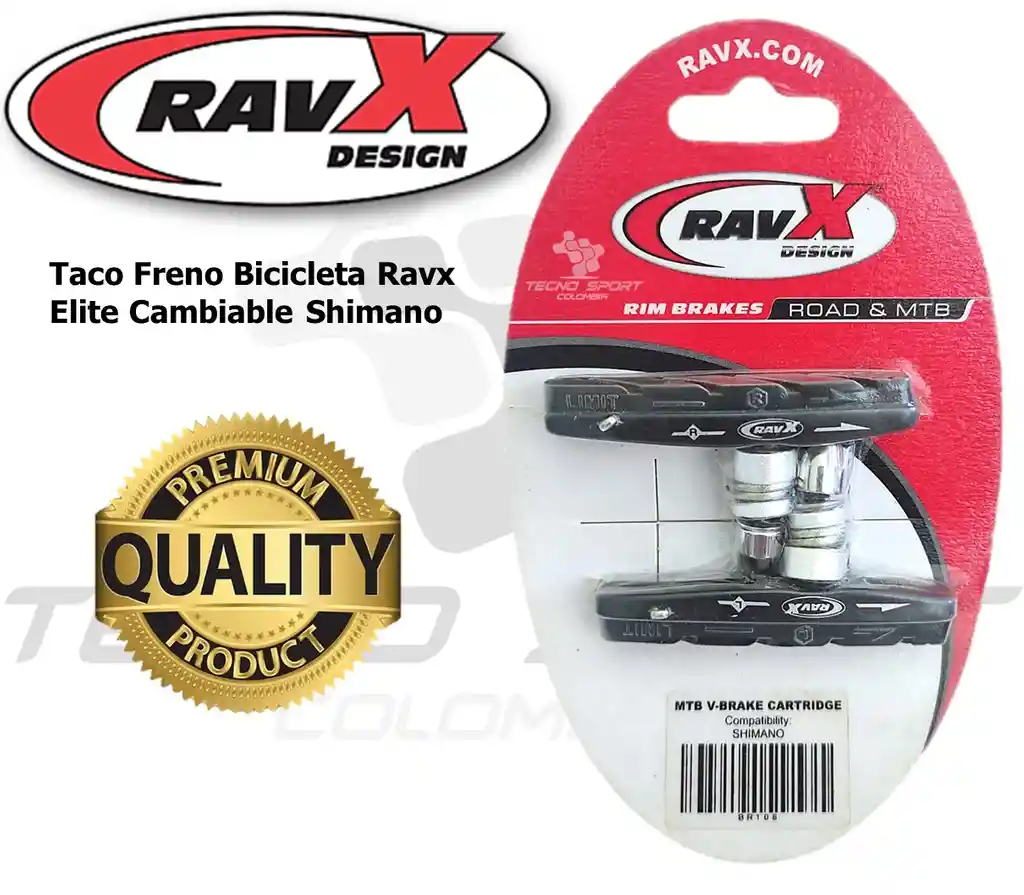 Taco Freno Bicicleta Ravx Elite Cambiable Shimano Repuesto