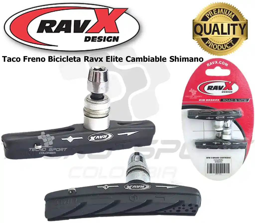 Taco Freno Bicicleta Ravx Elite Cambiable Shimano Repuesto