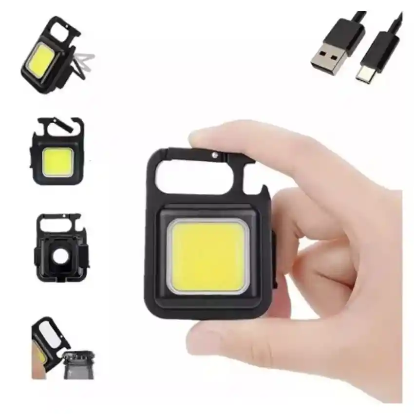 Mini Linterna Llavero Led Lampara Camping Recargable Usb