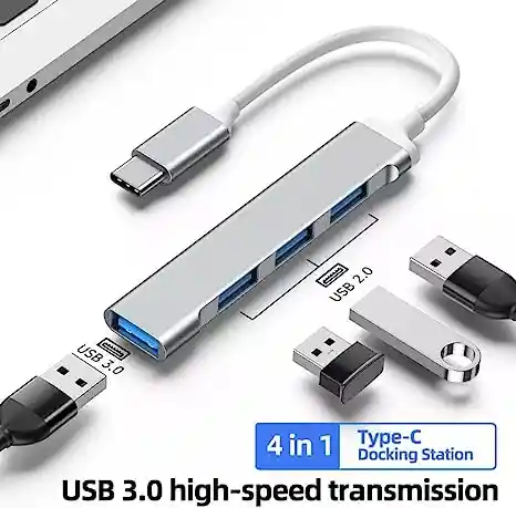 4 En 1 Hub Usb Tipo C Ultra Delgado