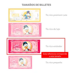 Billetes Tio Rico Juego Mesa Ronda X200 Unidades Original