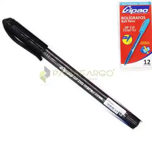 Lapicero De Tapa Gipao Tristar Gp110 De 1.0 Mm - Negro