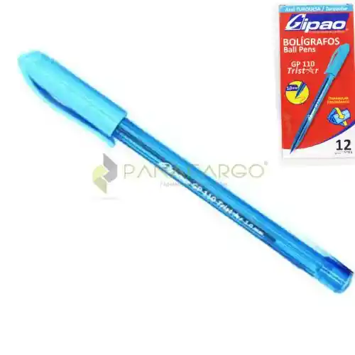 Lapicero De Tapa Gipao Tristar Gp110 De 1.0 Mm - Turquesa