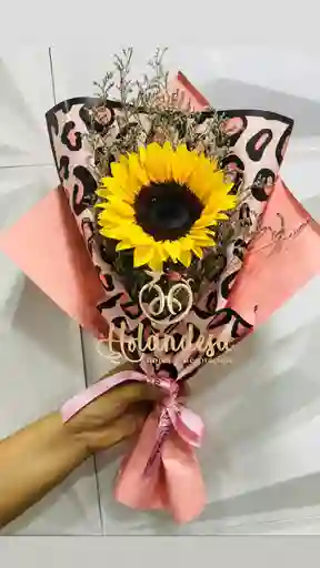 Girasol Arreglado En Papel Coreano
