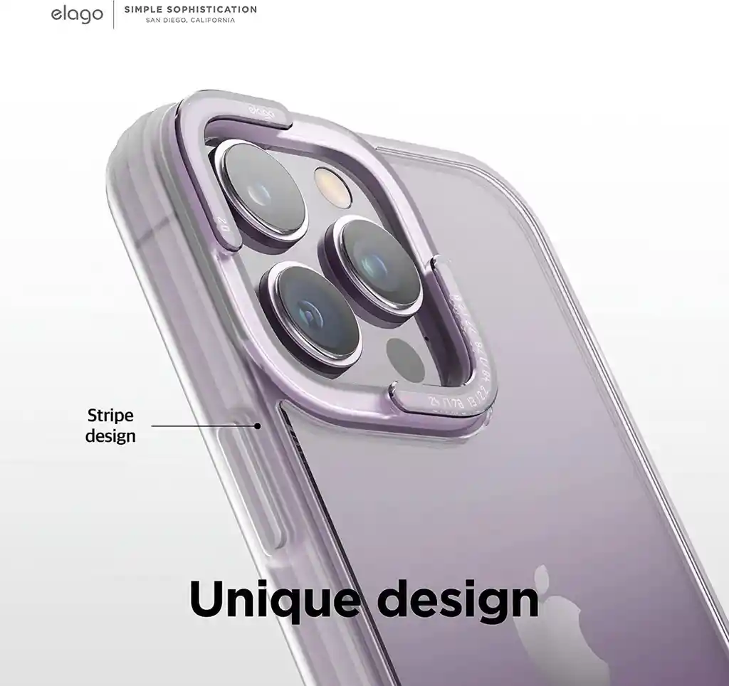 Estuche Para Iphone 14 Pro Max Elago Dual Clear / Morado