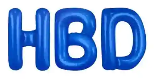 Letras Metalizadas Inflables Hbd Azul Rey