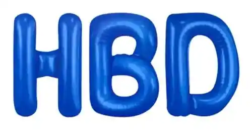 Letras Metalizadas Inflables Hbd Azul Rey