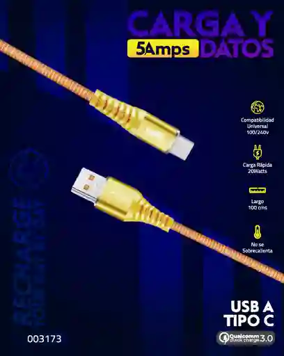 Cable De Carga Y Datos Super Fast Carga 5 Amperios Original Epik