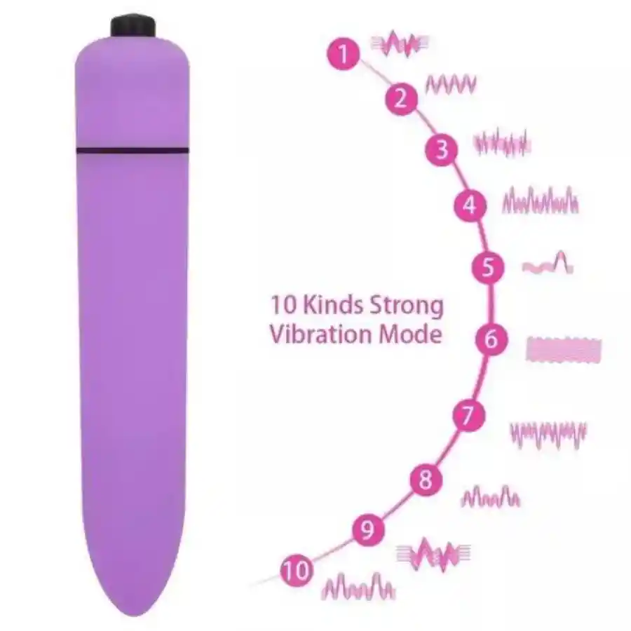 Bala Vibradora Misil 10 Velocidades Morado