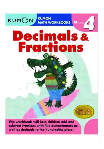 Libro Kumon Decimales Y Fracciones Grado Cuarto En Ingles