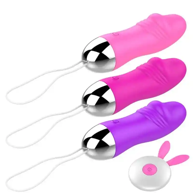 Bala Huevo Vibrador Con Control En Forma De Pene Diseño De Lujo