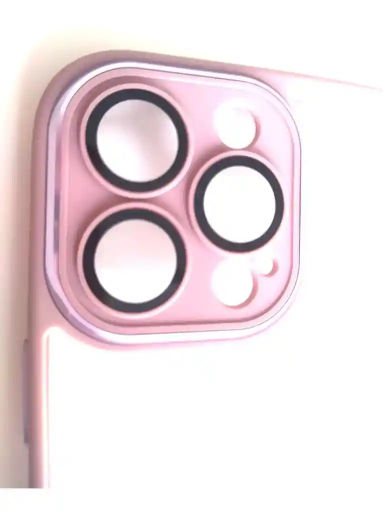 Estuche Para Iphone 13 Pro Con Protector De Cámara Rosado