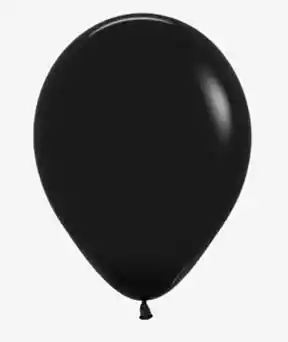 R-12 Bombas Globos Fiesta Sempertex Fashion Negro Paquete X50 Unidades