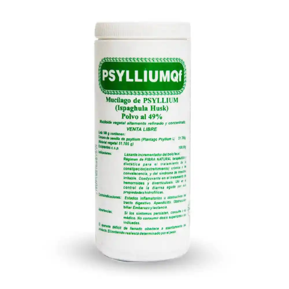 Fibra Natural Para El Estreñimiento Psyllium Qf En Polvo Sabor Natural 300 G