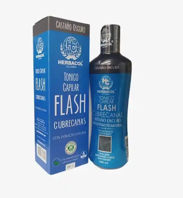  Tonico Flash Cubre Canas Castano Oscuro  HERBACOL  