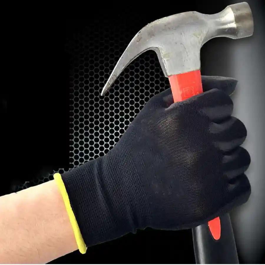 Guante En Nylon Y Poliuretano Color Negro Talla 10