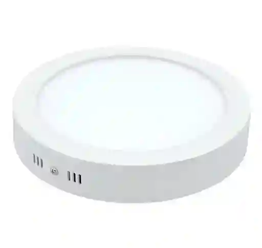 Lámpara Panel Led 12w Redondo Sobreponer Luz Blanca Ahorrador
