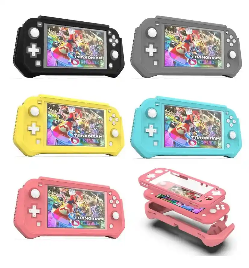 Protector Rígido / Funda Completa + Vidrio Templado Para Nintendo Switch Lite