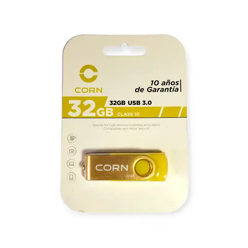 Memoria Usb Corn 32gb 3.0 Amarilla