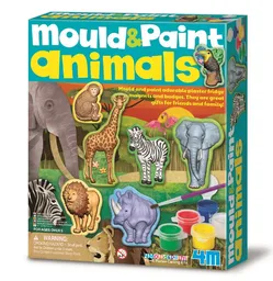 Kit De Arte Moldea Pinta Animales De La Selva Para Niño Niña