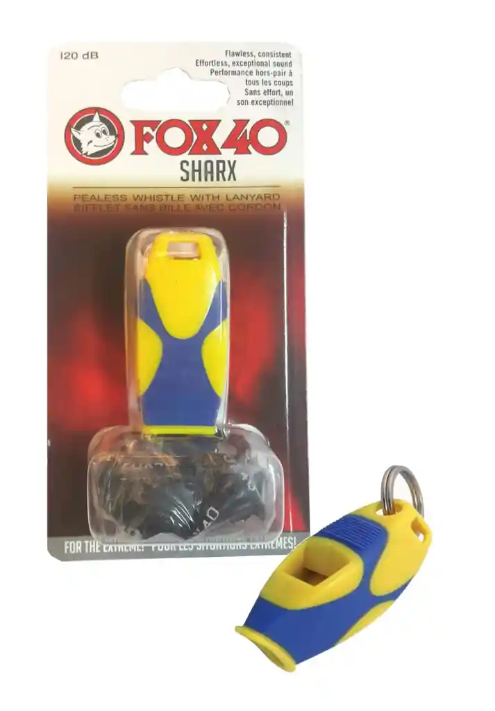 Silbato Pito Fox40 Sharx Color:amarillo Profesional Obsequio Cordón 120db